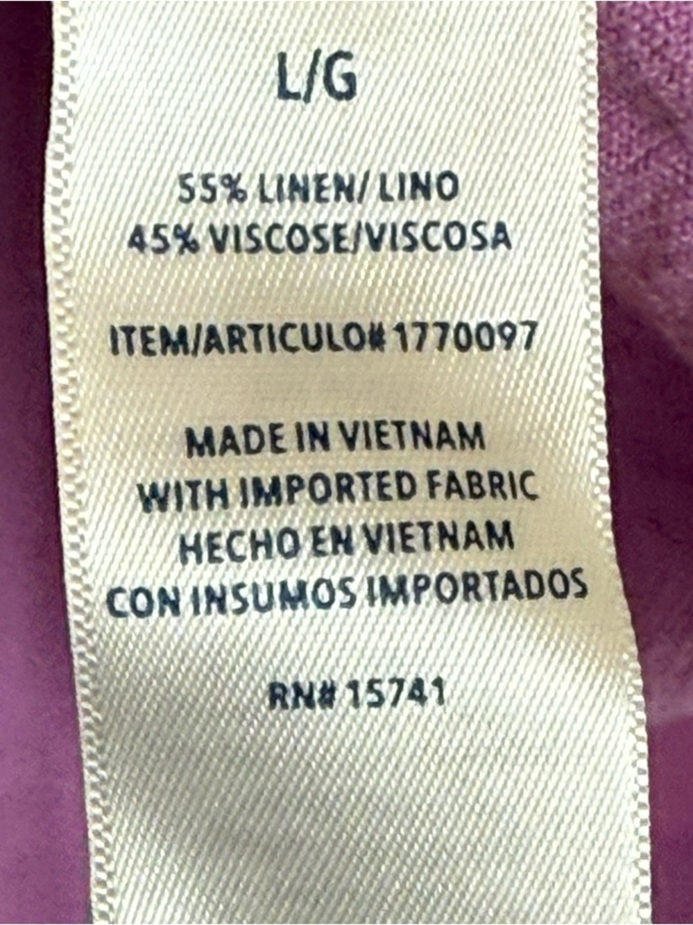 Splendid tops large blue and lavender linen blend - Picture 12 of 14